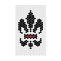 Flower Crystal Bling Diamond Rhinestone Jewellery stickers for cell phone cases covers - Black