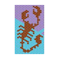 Scorpion Crystal Bling Diamond Rhinestone Jewellery stickers for mobile phone cases covers - Brown