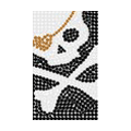 Skull Bone Crystal Bling Diamond Rhinestone Jewellery stickers for mobile phone cases covers - White Yellow