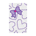 Bowknot Crystal Bling Diamond Rhinestone Jewellery stickers for mobile phone cases covers - Heart Purple