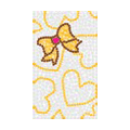 Bowknot Crystal Bling Diamond Rhinestone Jewellery stickers for mobile phone cases covers - Heart Yellow