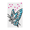 Butterfly Crystal Bling Diamond Rhinestone Jewellery stickers for mobile phone cases covers - Blue White