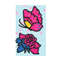 Butterfly Crystal Bling Diamond Rhinestone Jewellery stickers for mobile phone cases covers - Flower Green