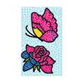 Butterfly Crystal Bling Diamond Rhinestone Jewellery stickers for mobile phone cases covers - Flower Pink