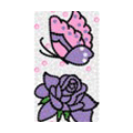 Butterfly Crystal Bling Diamond Rhinestone Jewellery stickers for mobile phone cases covers - Flower Purple