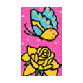 Butterfly Crystal Bling Diamond Rhinestone Jewellery stickers for mobile phone cases covers - Flower Yellow