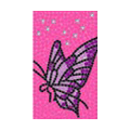 Butterfly Crystal Bling Diamond Rhinestone Jewellery stickers for mobile phone cases covers - Purple Rose