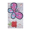 Butterfly Crystal Bling Diamond Rhinestone Jewellery stickers for mobile phone cases covers - Red Pink
