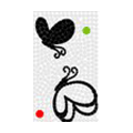 Butterfly Crystal Bling Diamond Rhinestone Jewellery stickers for mobile phone cases covers - Two White