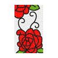 Flower Bling Diamond Crystal Rhinestone Jewellery stickers for mobile phone cases covers - Red