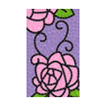 Flower Crystal Bling Diamond Rhinestone Jewellery stickers for mobile phone cases covers - Rose Purple