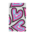 Heart Crystal Bling Diamond Rhinestone Jewellery stickers for mobile phone cases covers - Black Green
