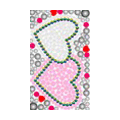 Heart Crystal Bling Diamond Rhinestone Jewellery stickers for mobile phone cases covers - Two Pink