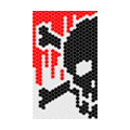 Skull Crystal Bling Diamond Rhinestone Jewellery stickers for mobile phone cases covers - Black Red