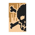 Skull Crystal Bling Diamond Rhinestone Jewellery stickers for mobile phone cases covers - Black Yellow