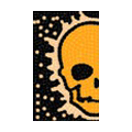 Skull Crystal Bling Diamond Rhinestone Jewellery stickers for mobile phone cases covers - Yellow Black