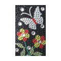Butterfly Crystal Bling Diamond Rhinestone Jewellery stickers for mobile phone cases covers - Black