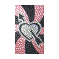 Heart Crystal Bling Diamond Rhinestone Jewellery stickers for mobile phone cases covers - Pink