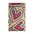Heart Crystal Bling Diamond Rhinestone Jewellery stickers for mobile phone cases covers - Red