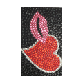 Heart Love Crystal Bling Diamond Rhinestone Jewellery stickers for mobile phone cases covers - Red