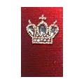 Crown Crystal Bling Diamond Rhinestone Jewellery stickers for mobile phone cases covers - Red