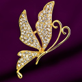 Bling 3D Butterfly Alloy Crystal Rhinestone DIY Phone Case Cover Deco Kit - Gold