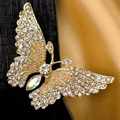 Bling 3D Butterfly Alloy Crystal Rhinestone DIY Phone Cover Case Deco Kit - Gold