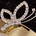 Bling 3D Butterfly Alloy Crystal Rhinestone DIY Phone Cover Case Deco Kit - White