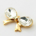 Bling Bowknot Alloy Crystal Rhinestone DIY Phone Case Cover Deco Den Kit - Gold