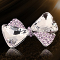 Bling Bowknot Alloy Crystal Rhinestone DIY Phone Case Cover Deco Kit - Pink EB001