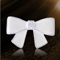 Bling Bowknot Alloy Crystal Rhinestone DIY Phone Case Cover Deco Kit - White EB004