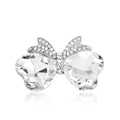 Bling Bowknot Alloy Crystal Rhinestone DIY Phone Case Cover Deco Kit - White