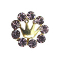 Bling Crown Alloy Rhinestone Crystal DIY Phone Case Cover Deco Kit 18mm - Purple