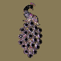 Bling Crystal Peacock Alloy Rhinestone Flatback DIY Phone Case Cover Deco Kit - Black