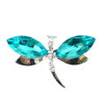 Bling Dragonfly Alloy Rhinestone Crystal DIY Phone Case Cover Deco Kit 30*19mm - Blue