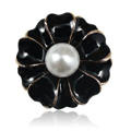 Bling Flower Alloy Crystal Rhinestone DIY Phone Case Cover Deco Kit 21mm - Black