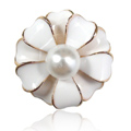 Bling Flower Alloy Crystal Rhinestone DIY Phone Case Cover Deco Kit 21mm - White