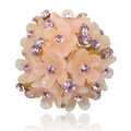 Bling Flower Alloy Crystal Rhinestone DIY Phone Case Cover Deco Kit 29mm - Pink
