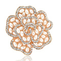 Bling Flower Alloy Crystal Rhinestone DIY Phone Case Cover Deco Kit 49*48mm - Gold
