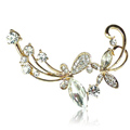Bling Flower Alloy Crystal Rhinestone DIY Phone Case Cover Deco Kit 65*45mm - White