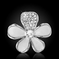 Bling Flower Alloy Metal Crystal DIY Phone Case Cover Deco Den Kit 25mm - White