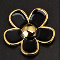 Bling Flower Alloy Metal Crystal DIY Phone Case Cover Deco Kit 17mm - Black