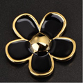 Bling Flower Alloy Metal Crystal DIY Phone Case Cover Deco Kit 23mm - Black