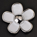 Bling Flower Alloy Metal Crystal DIY Phone Case Cover Deco Kit 23mm - White