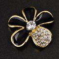 Bling Flower Alloy Metal Crystal DIY Phone Case Cover Deco Kit 25mm - Black