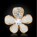 Bling Flower Alloy Metal Crystal DIY Phone Case Cover Deco Kit 25mm - White