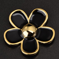 Bling Flower Alloy Metal Crystal DIY Phone Case Cover Deco Kit 33mm - Black