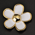 Bling Flower Alloy Metal Rhinestone DIY Phone Case Cover Deco Kit - White 02