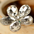Bling Flower Alloy Rhinestone Crystal DIY Phone Case Cover Deco Kit 20mm - White