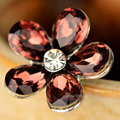 Bling Flower Alloy Rhinestone Crystal DIY Phone Case Cover Deco Kit 30mm - Red
